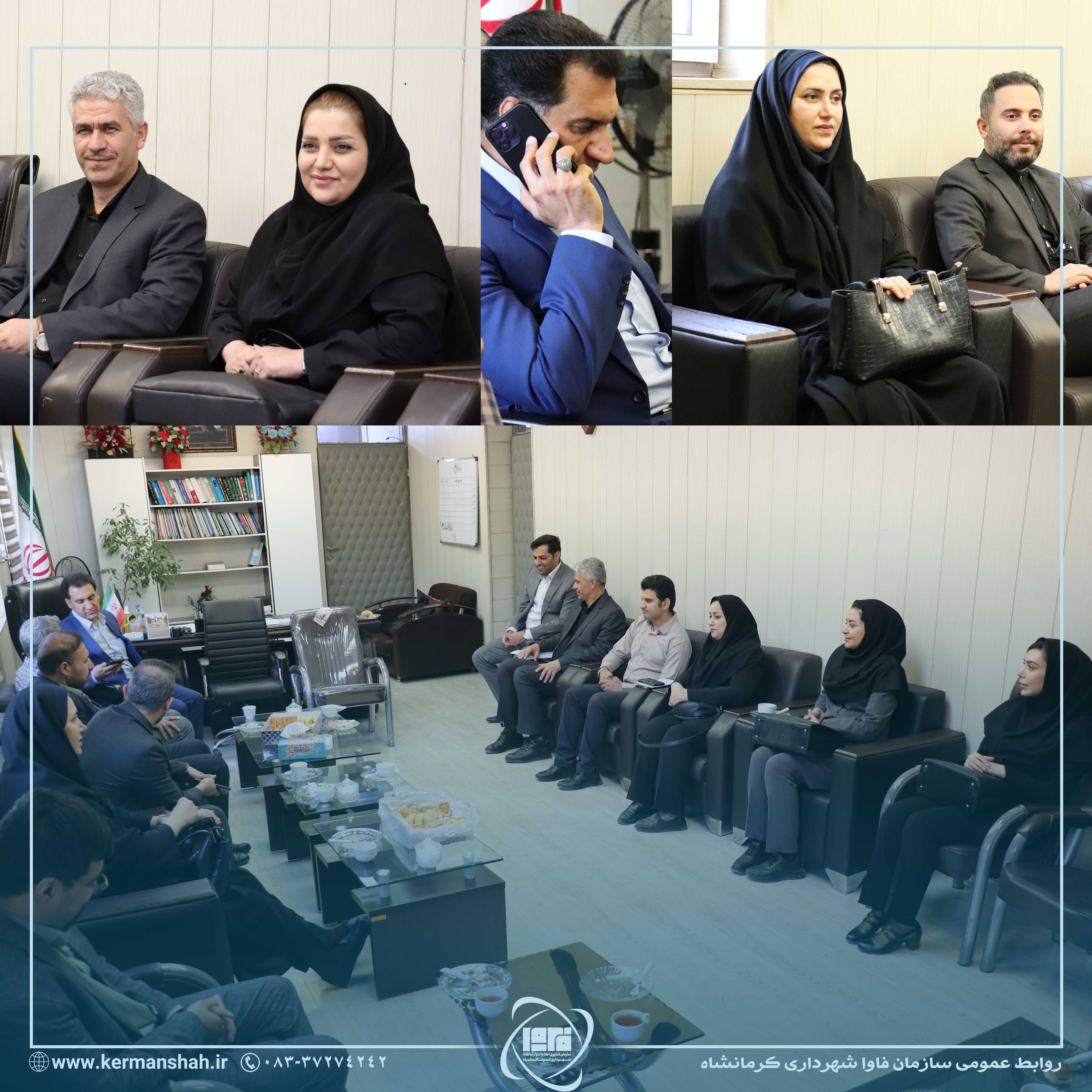 دیدار ریاست و پرسنل سازمان فاوا با مهندس میرزایی شهردار محترم منطقه ۲ کرمانشاه
